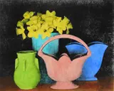 Gretchen O. Troibner, Untitled, lithograph with hand-coloring, 2002
