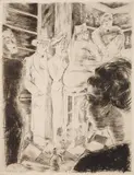 Robert Bonfils, Le Bar, etching