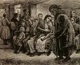 Albert Abramovitz, Train Station wood, engraving