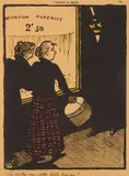 Félix Vallotton, La Voulez-Vous Cette Belle Broche?, lithograph in colors, 1902, published as the cover of L'Assiette Au Beurre