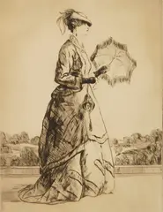 Gifford Beal, Woman with Parasol, etching