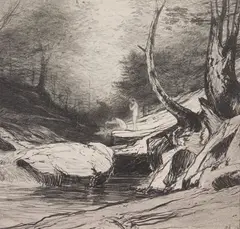 Bolton Brown, Two Bathers, lithograph, 1924