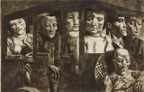 Federico Castellón, Kumming Bus, etching, 1950