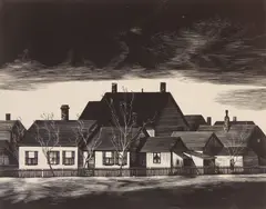 Stevan Dohanos, Houses wood, engraving