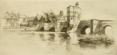 Sears Gallagher, Bridge at St. Ives, etching