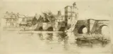 Sears Gallagher, Bridge at St. Ives, etching