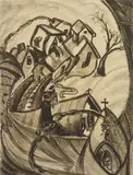 William S. Gisch, Roofs, lithograph