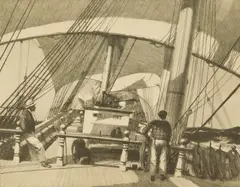 Gordon Grant, Old Windjammer, lithograph, ca. 1950