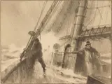 Gordon Grant, Heading for Port, lithograph