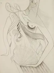 Ian Hugo, Mother of All, engraving, 1946