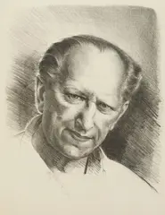 Leon Kroll, Self-Portrait, lithograph