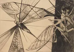 Locust by Walter Rogalski, engraving, 1954, offered Apr 2025