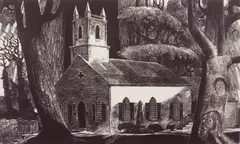 Lynd Ward, Historic Christ Church wood, engraving