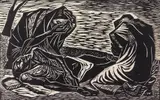Irving Amen, Grief, woodcut