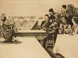 David Itchkawich, A Really Big One at the Jeu D'Orange Table, etching