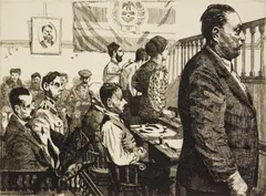 David Itchkawich, The Hearing, etching