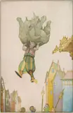 Charles S. Klabunde, The Strong Man, etching in colors, 1974
