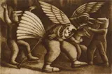 Luis Alberto Solari, Mockery mezzotint and electropoint, 1968, etching