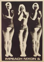 William Frederick Weege III, Impeach Nixon &, silkscreen on cardboard, 1970