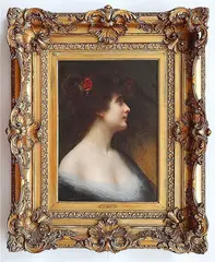 Angelo Asti, Woman in Profile, oil on canvas
