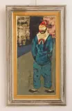Charles Levier, Clown in Red Hat, oil on canvas