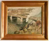 Frank Myers Boggs, Pont Boieldieu in Rouen, Damp Weather