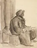 Clyde Singer, The Candy Seller, pencil on paper, 1933
