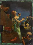 Night Club Singer by Albert Pels, oil on canvas laid on Masonite, offered Mar 2025