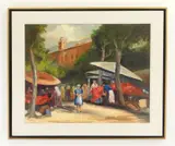 Lee Townsend, At the Market, oil on canvas board