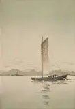 John Taylor Arms, A Hong Kong Canal Boat, etching and aquatint in color, 1919