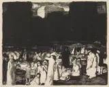 George Bellows, In The Park, Dark, lithograph on wove paper, 1916
