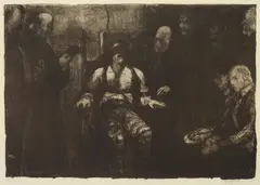 Electrocution by George Bellows, lithograph, 1917, estate, offered Mar 2025
