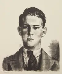Head of Gregory by George Bellows, lithograph, 1924, offered Mar 2025