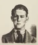 George Bellows, Head of Gregory, lithograph, 1924