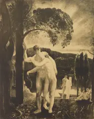 Amour by George Bellows, lithograph, 1923, offered Mar 2025