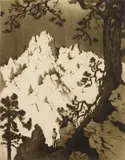 Gene Kloss, Late Sunlight on The Cliffs, etching, drypoint and aquatint, 1941