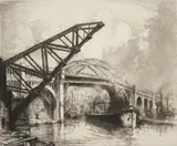 Louis Orr, Cleveland, etching, 1928