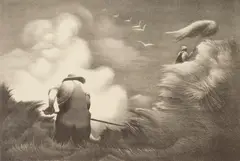 Bernard Joseph Steffen, Haying, lithograph, ca. 1940