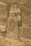 William S. Gisch, Night Study, charcoal on paper, 1930