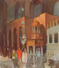 Ivor Johns, St. Marks, Venice, gouache on illustration board