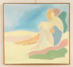 Phyllis Seltzer, Beach Study, oil on canvas, 1960