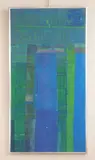 Phyllis Seltzer, Blue Green Scape, oil and collage on canvas, 1967