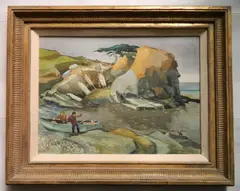 Oley's Cove by Tony Sheets, watercolor on paper, 1984, offered Dec 2024