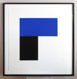 Ellsworth Kelly, Blue with Black I, silkscreen in two color, 1974