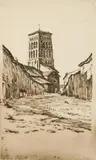 Muirhead Bone, Afternoon, Sahagun, drypoint, 1929