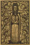 Ángel Botello, Santos de Puerto Rico, woodcut in 2 colors