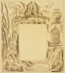 Hermine David, Poisson et le Rossignol, graphite on paper, ca. 1930