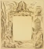Poisson et le Rossignol by Hermine David, graphite on paper, ca. 1930, offered Feb 2025