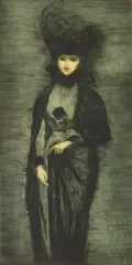 Elegant Woman by Ad Kleinmann, aquatint in colors, c. 1910, offered Feb 2025