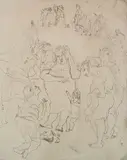 Jules Pascin, La Cruche Cassee, etching, 1929